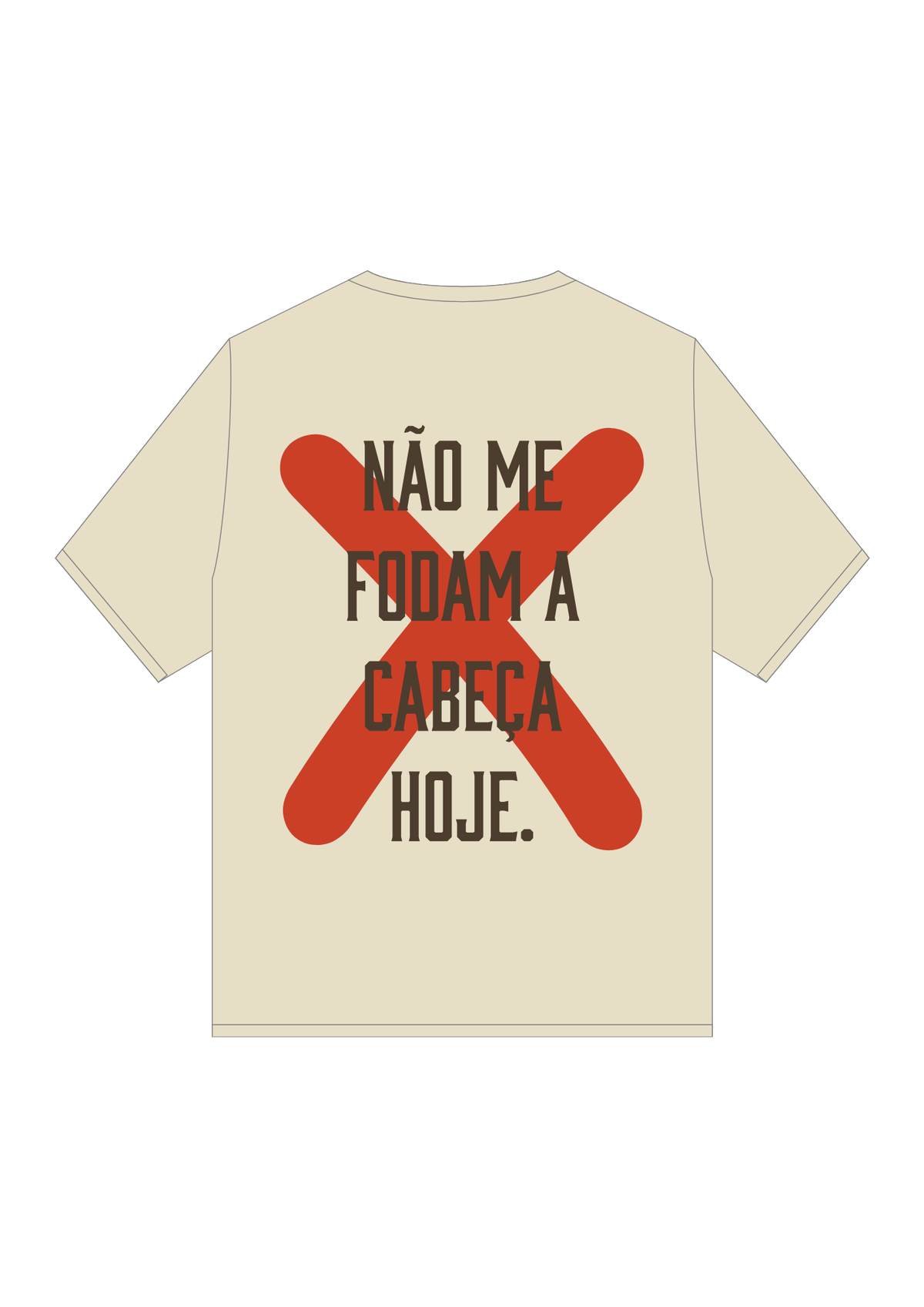 T-shirt Oversized “Não Me Fodam a Cabeça”